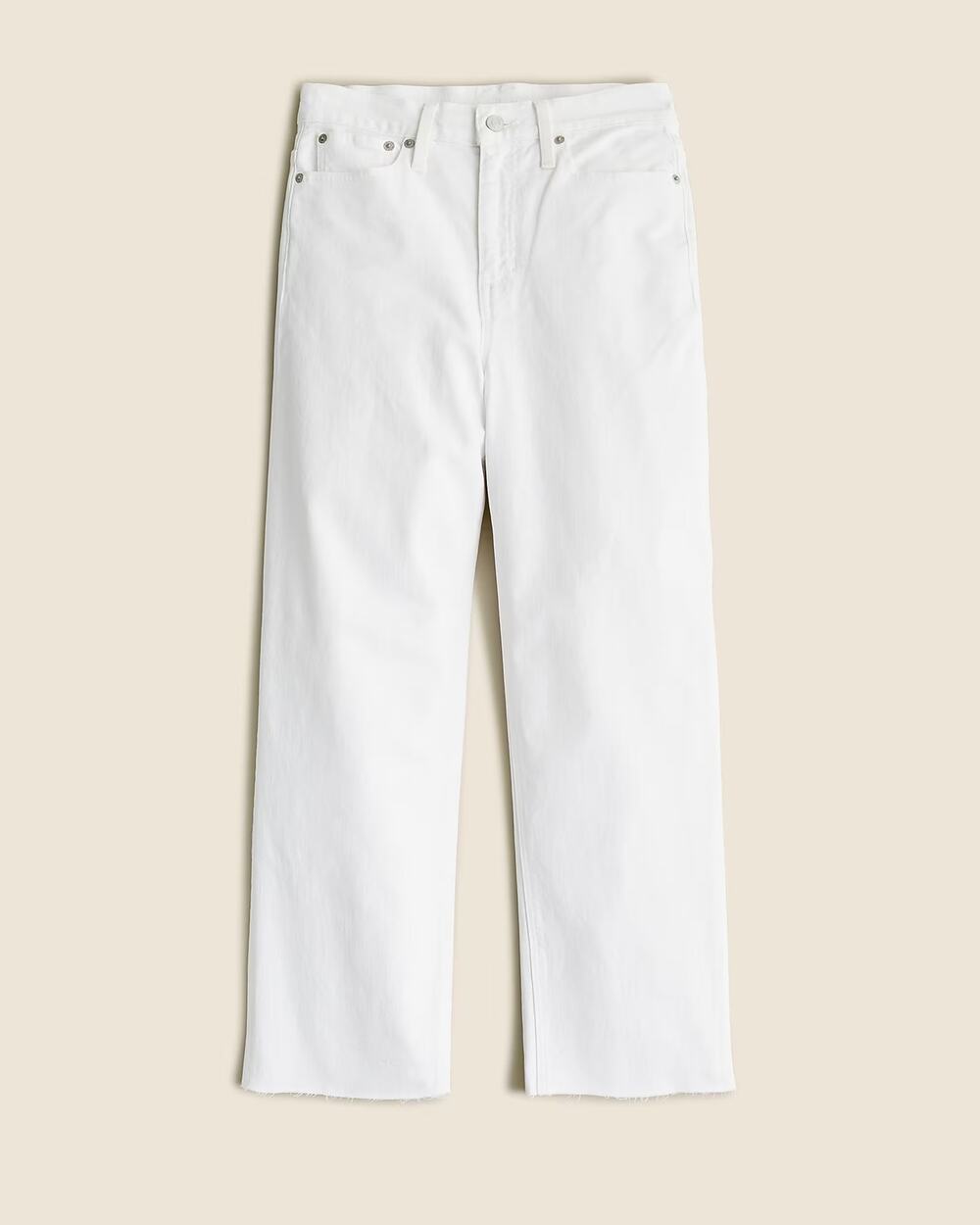 J. Crew Slim Wide Leg Jean White Wash Plus Size 37 24 Preppy Closet Staple BP461